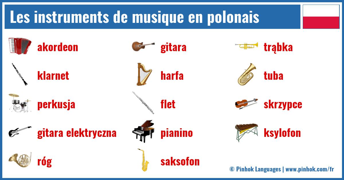 Les instruments de musique en polonais