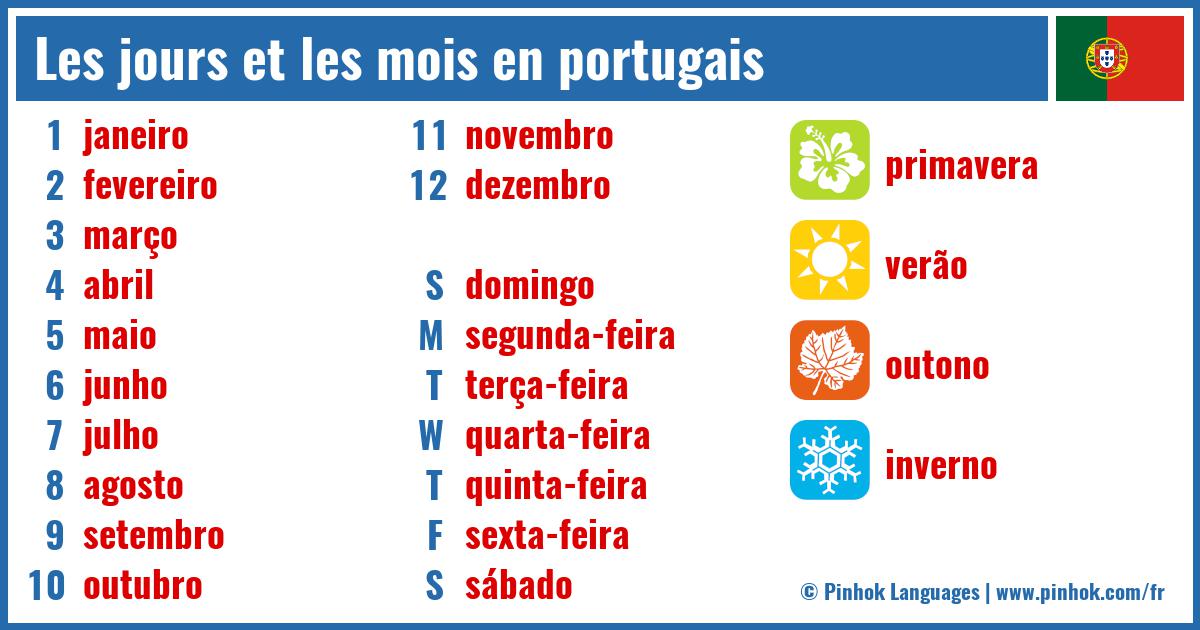 Les jours et les mois en portugais