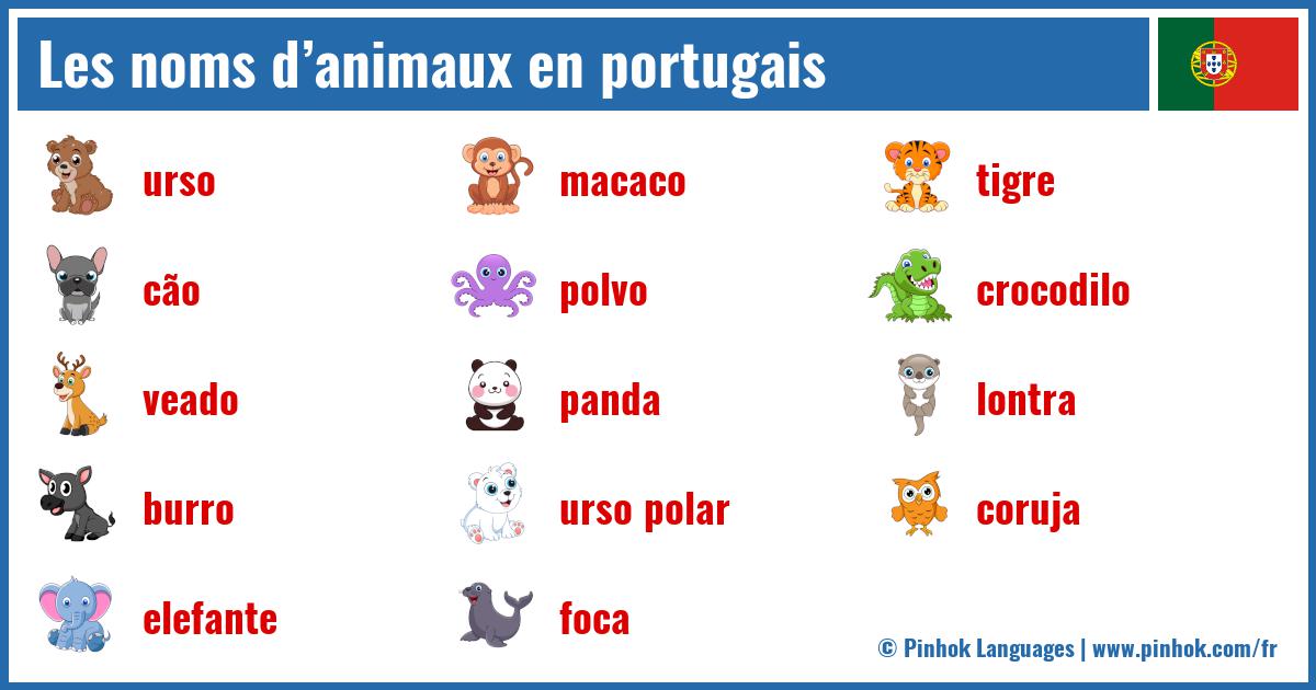 Les noms d’animaux en portugais