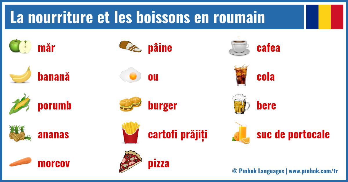 La nourriture et les boissons en roumain