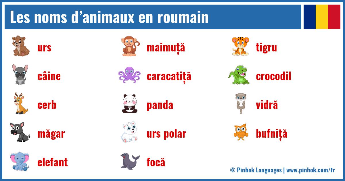 Les noms d’animaux en roumain
