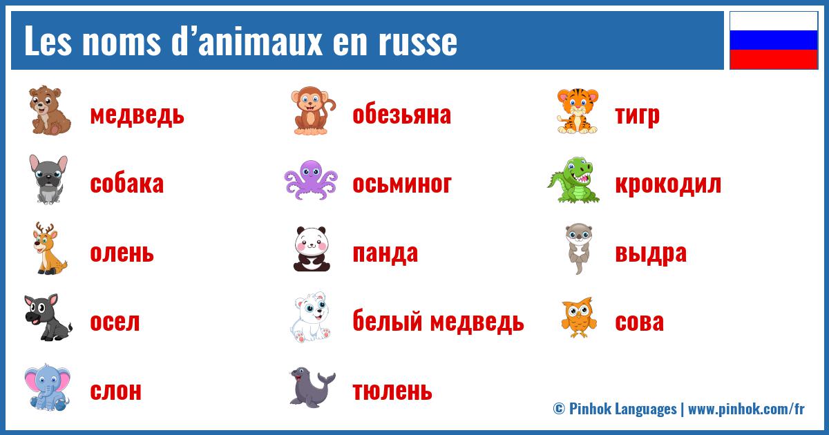 Les noms d’animaux en russe