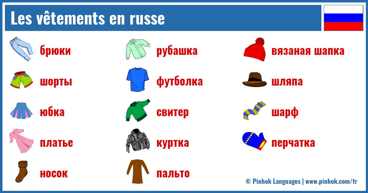 Les vêtements en russe