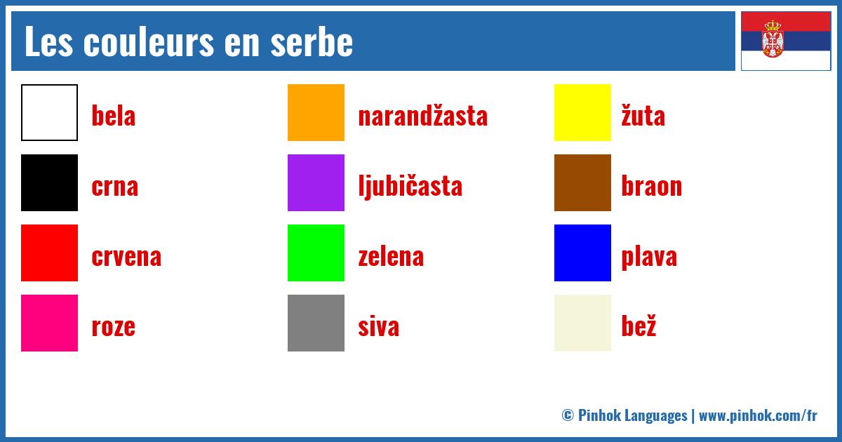 Les couleurs en serbe