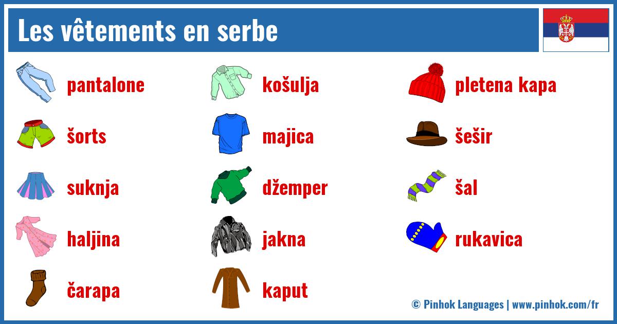 Les vêtements en serbe