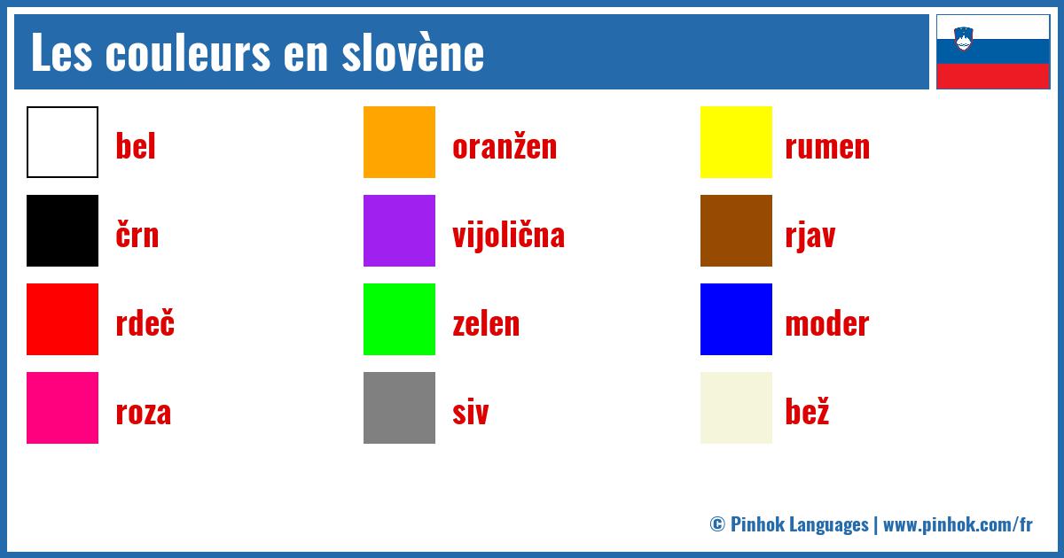 Les couleurs en slovène