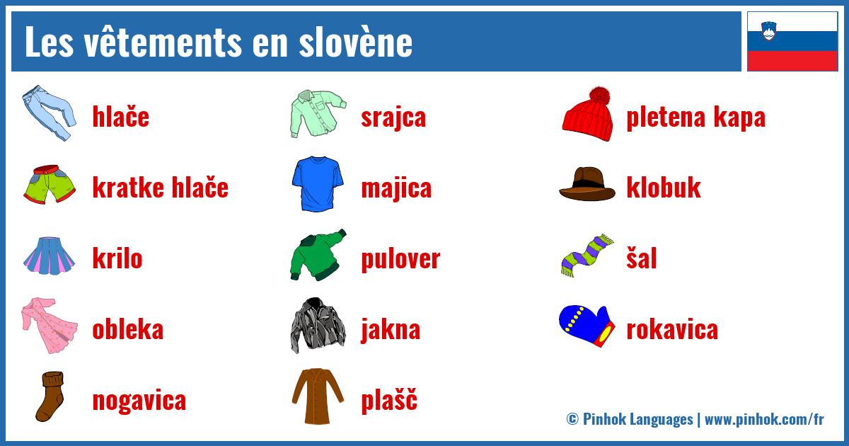Les vêtements en slovène