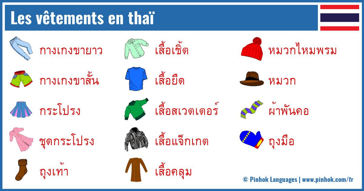 Les vêtements en thaï