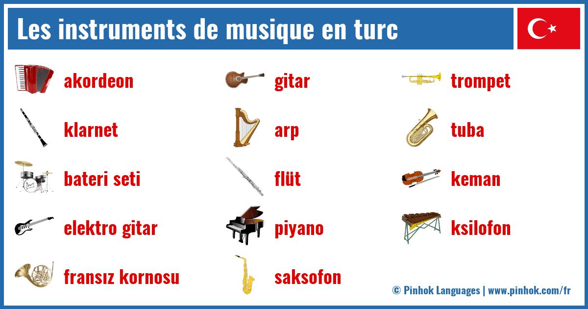 Les instruments de musique en turc