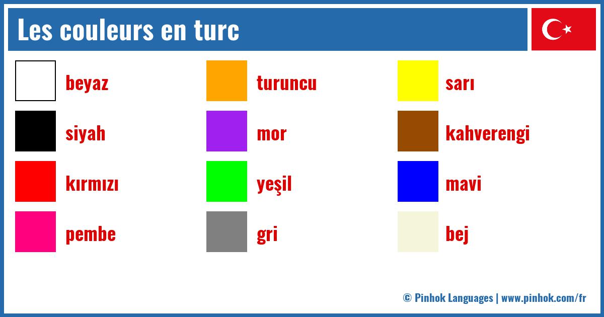 Les couleurs en turc