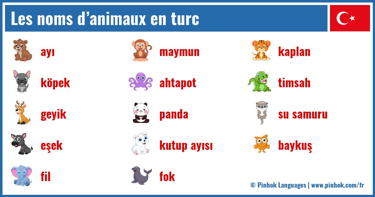 Les noms d’animaux en turc