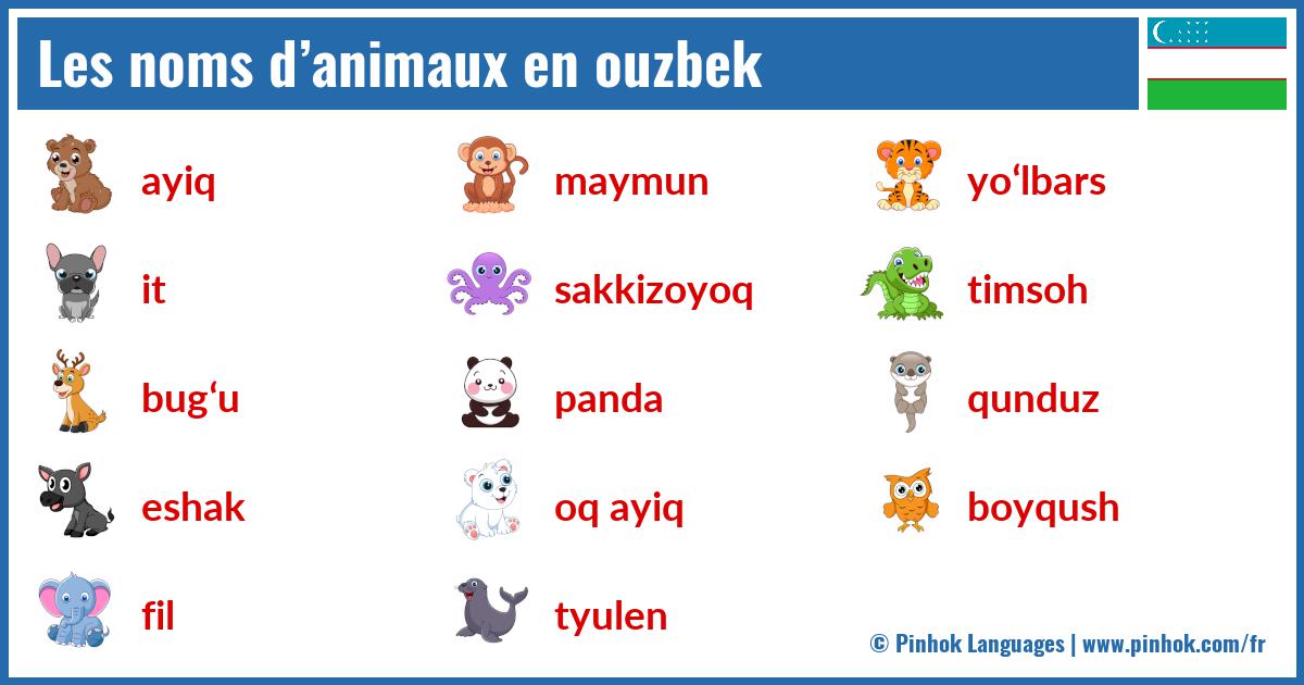 Les noms d’animaux en ouzbek