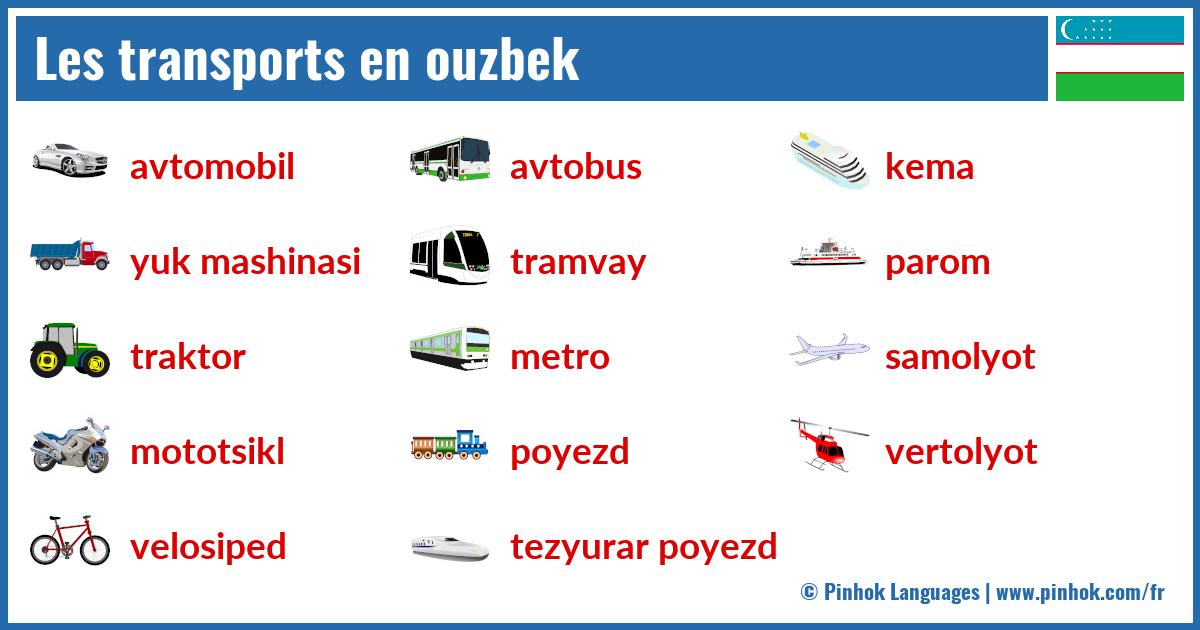 Les transports en ouzbek