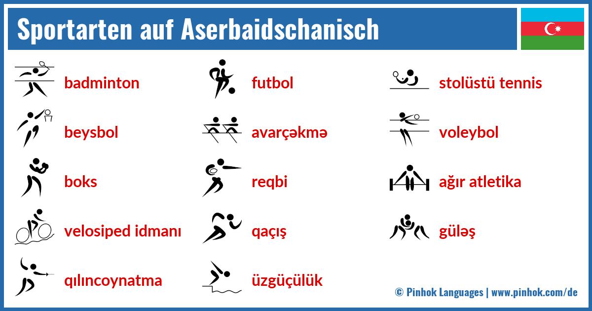 Sportarten auf Aserbaidschanisch