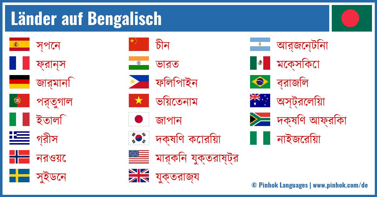 Länder auf Bengalisch