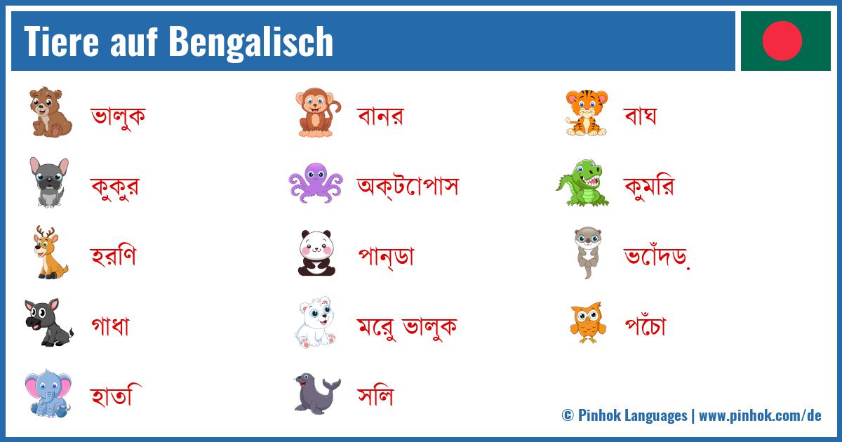 Tiere auf Bengalisch