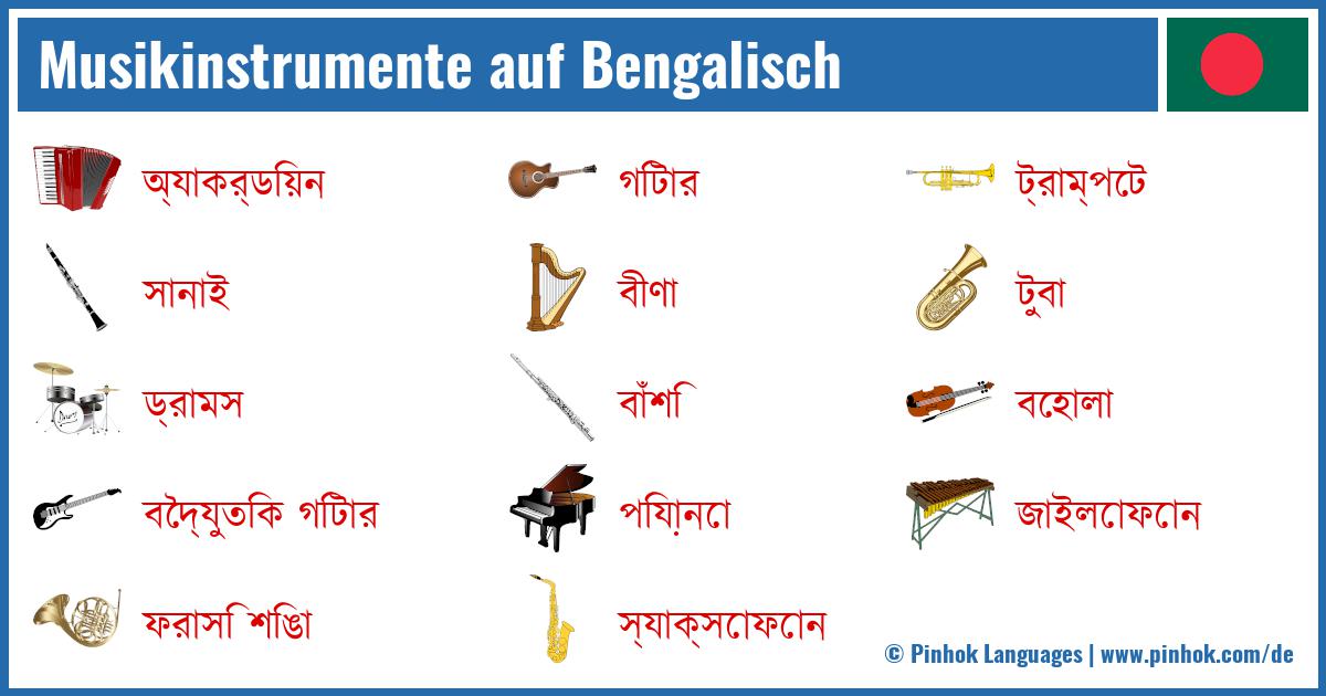 Musikinstrumente auf Bengalisch