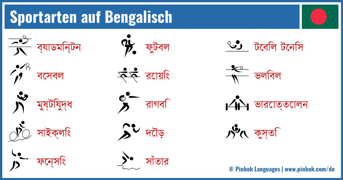 Sportarten auf Bengalisch
