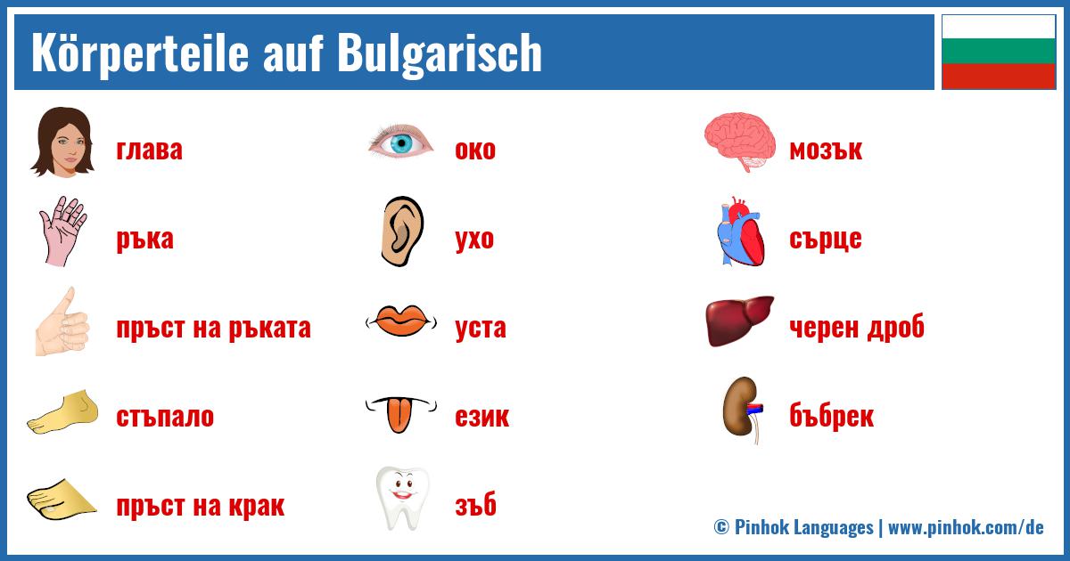 Körperteile auf Bulgarisch