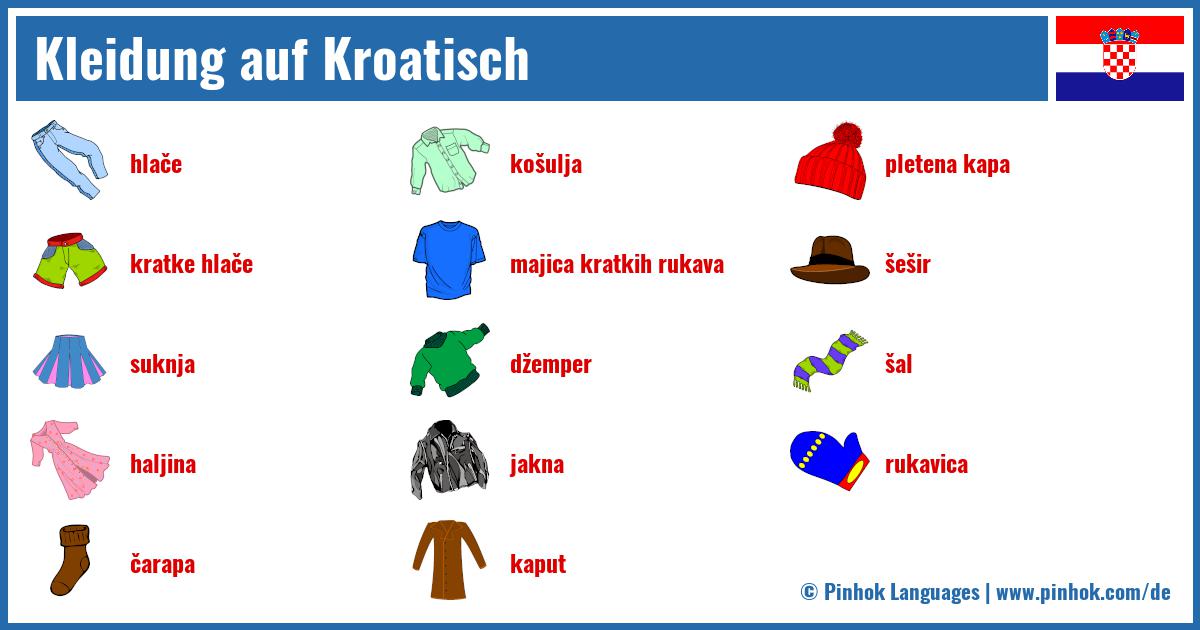 Kleidung auf Kroatisch