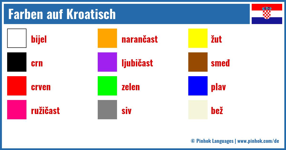 Farben auf Kroatisch