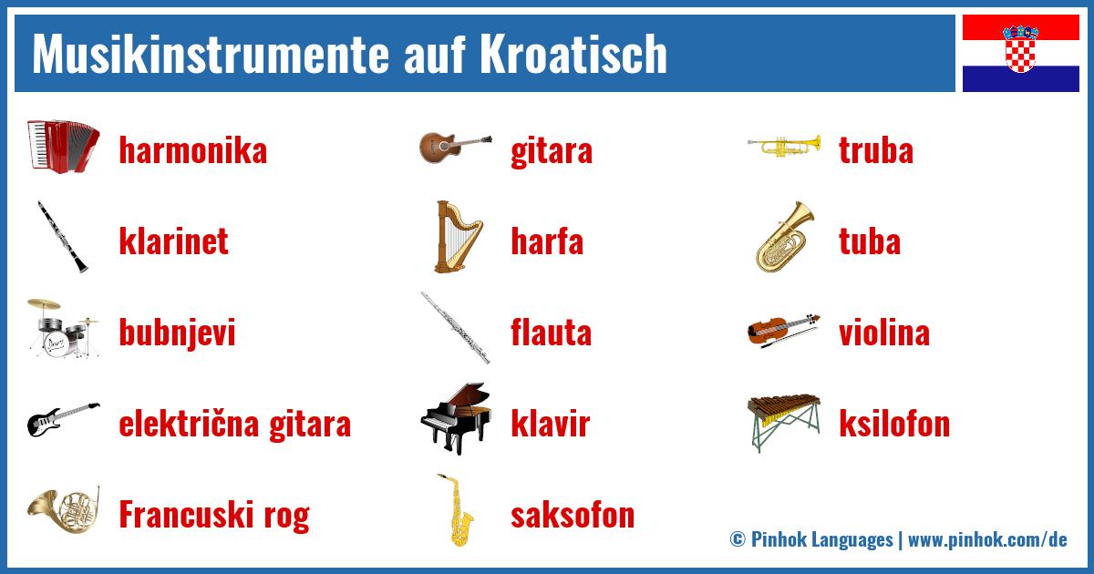 Musikinstrumente auf Kroatisch