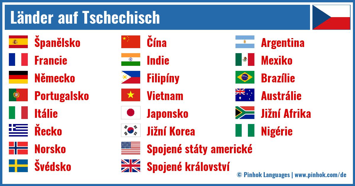 Länder auf Tschechisch
