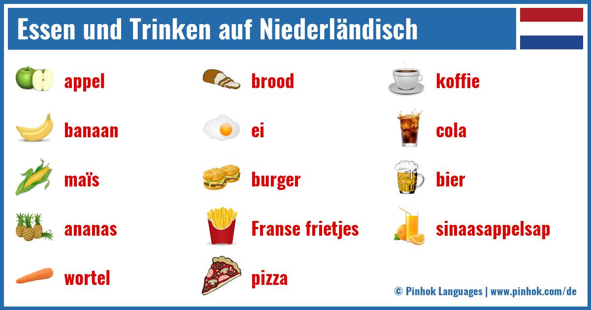 Essen und Trinken auf Niederländisch