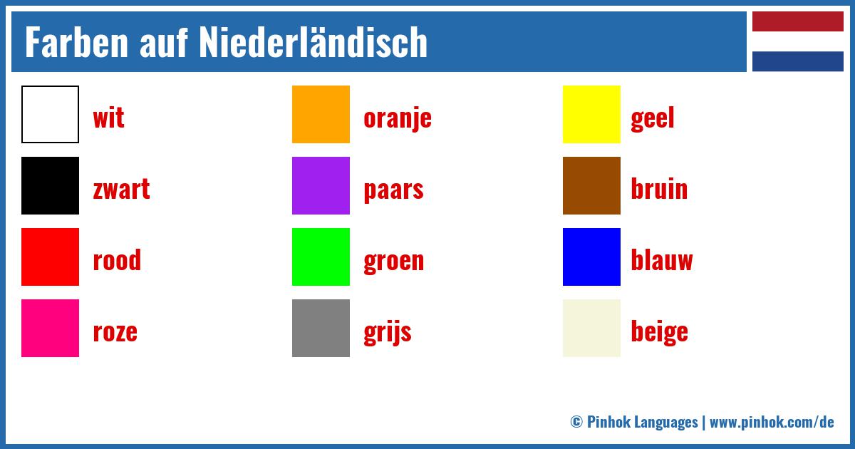 Farben auf Niederländisch