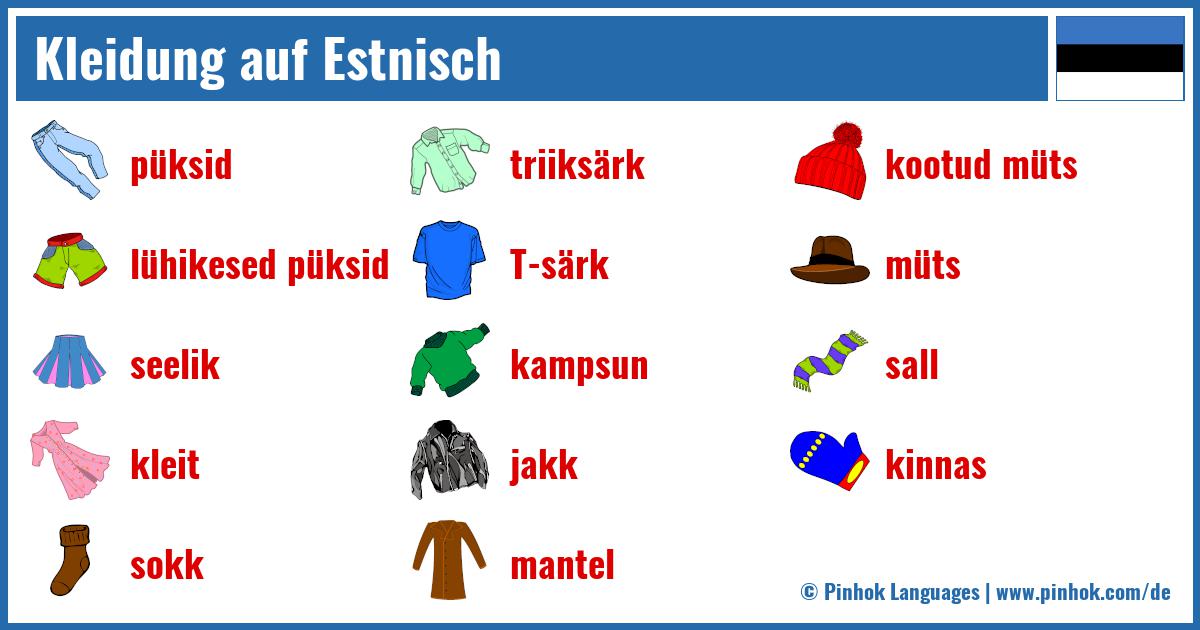 Kleidung auf Estnisch
