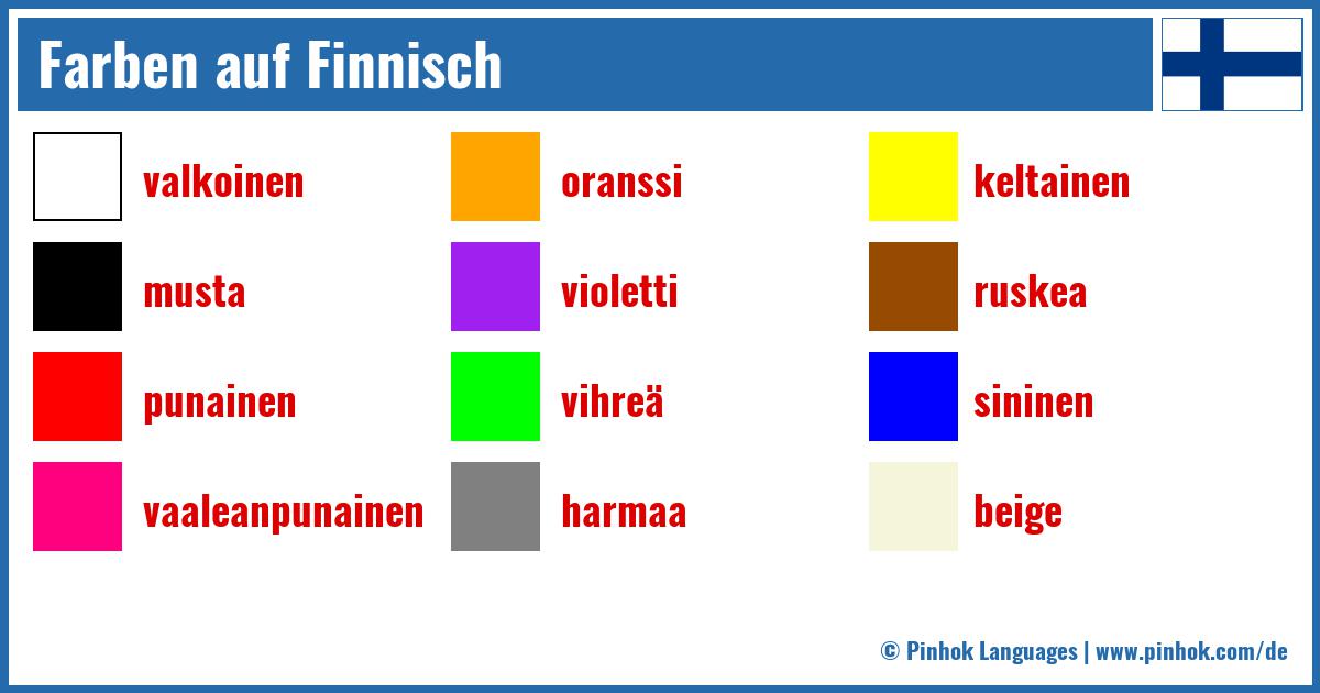 Farben auf Finnisch