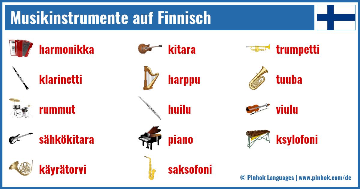Musikinstrumente auf Finnisch