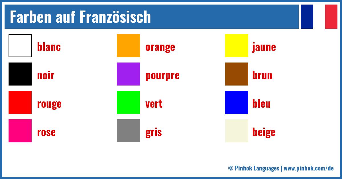 Farben auf Französisch