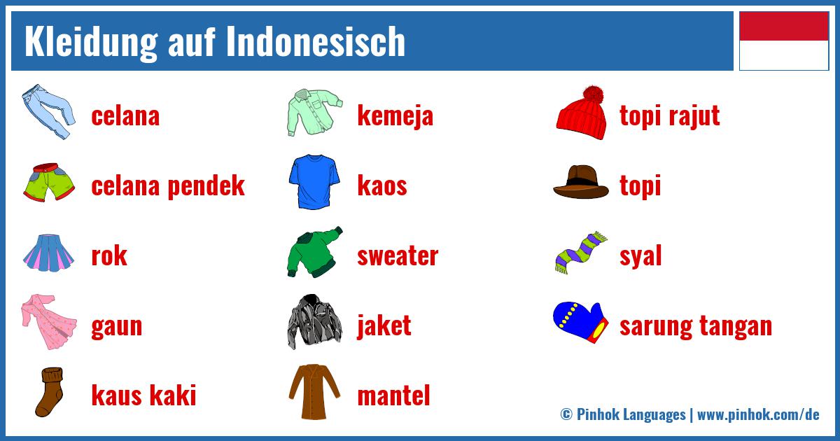 Kleidung auf Indonesisch