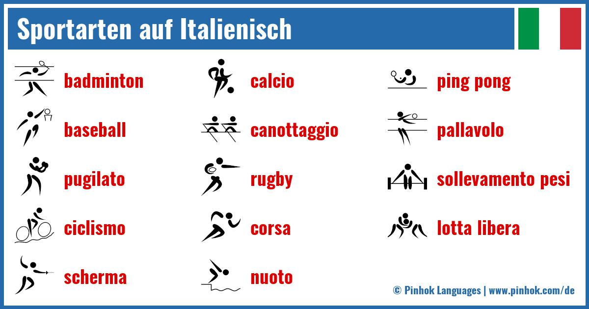Sportarten auf Italienisch