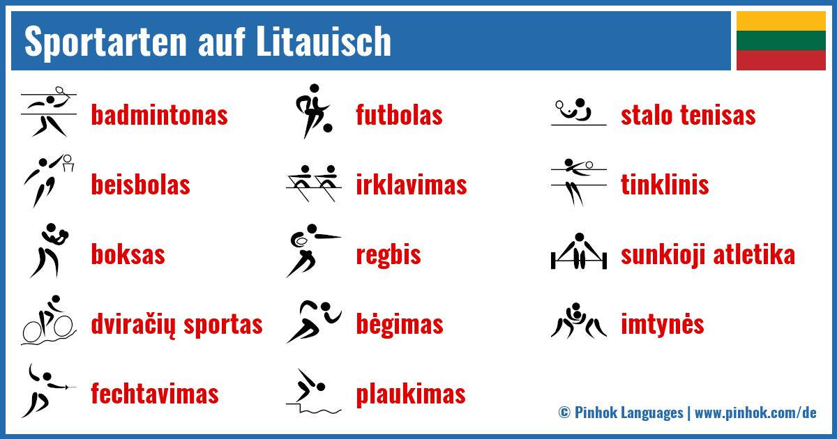 Sportarten auf Litauisch