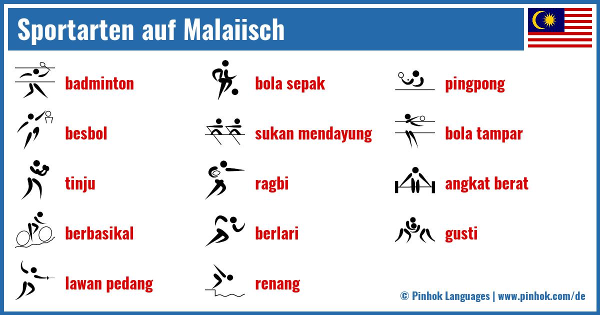 Sportarten auf Malaiisch