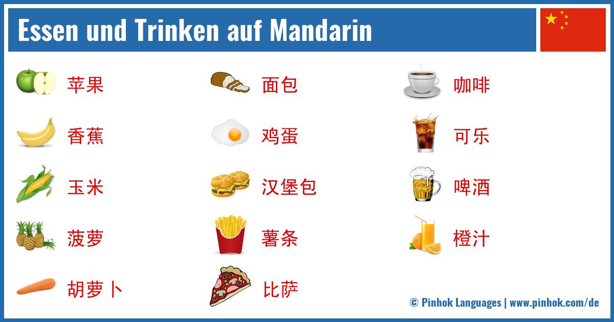 Essen und Trinken auf Mandarin