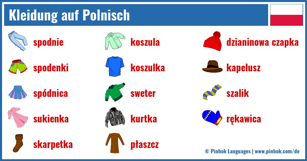 Kleidung auf Polnisch