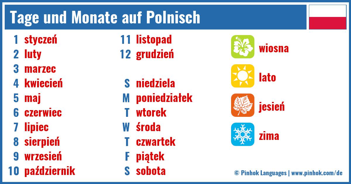 Tage und Monate auf Polnisch