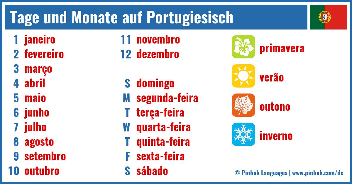 Tage und Monate auf Portugiesisch