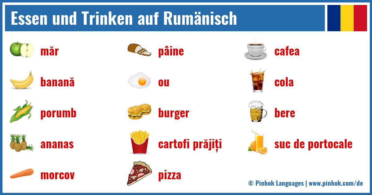 Essen und Trinken auf Rumänisch