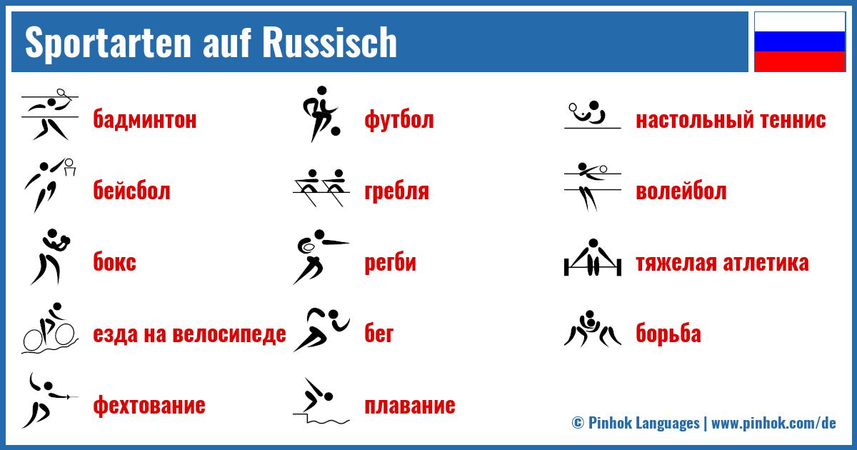 Sportarten auf Russisch