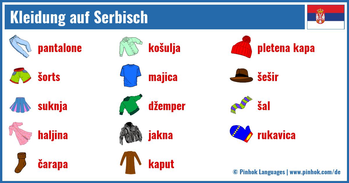 Kleidung auf Serbisch
