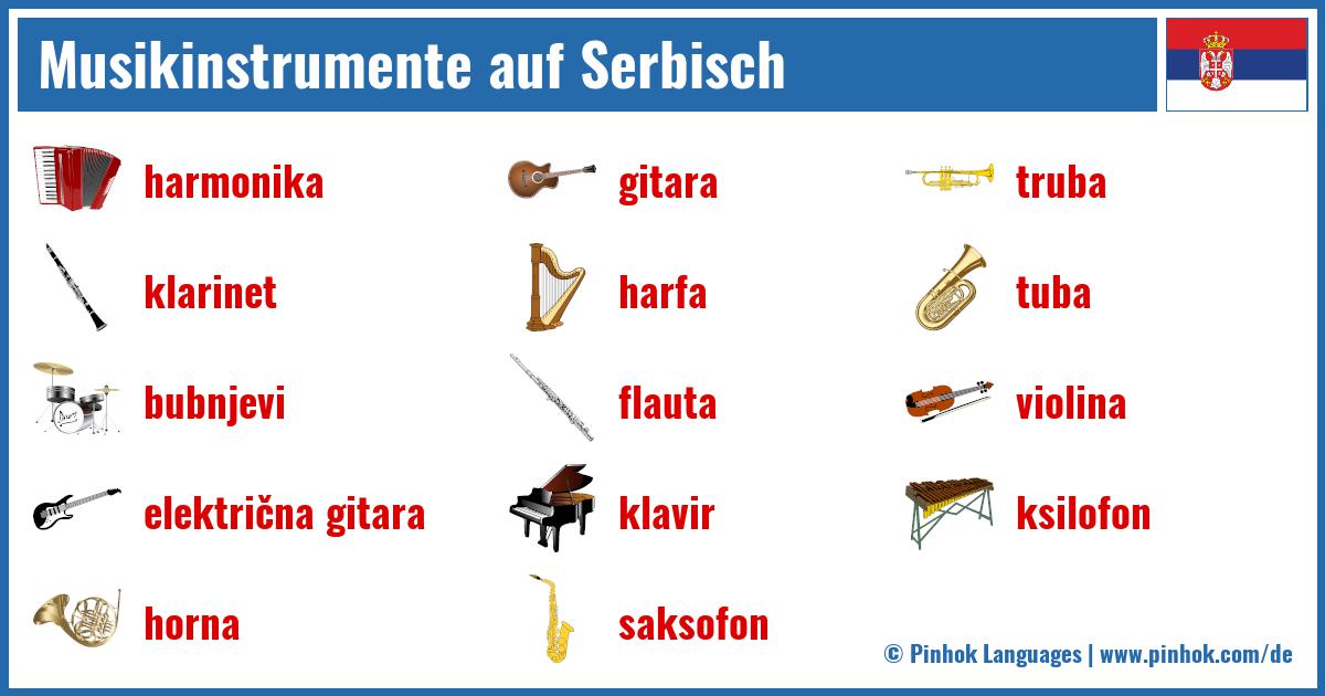Musikinstrumente auf Serbisch