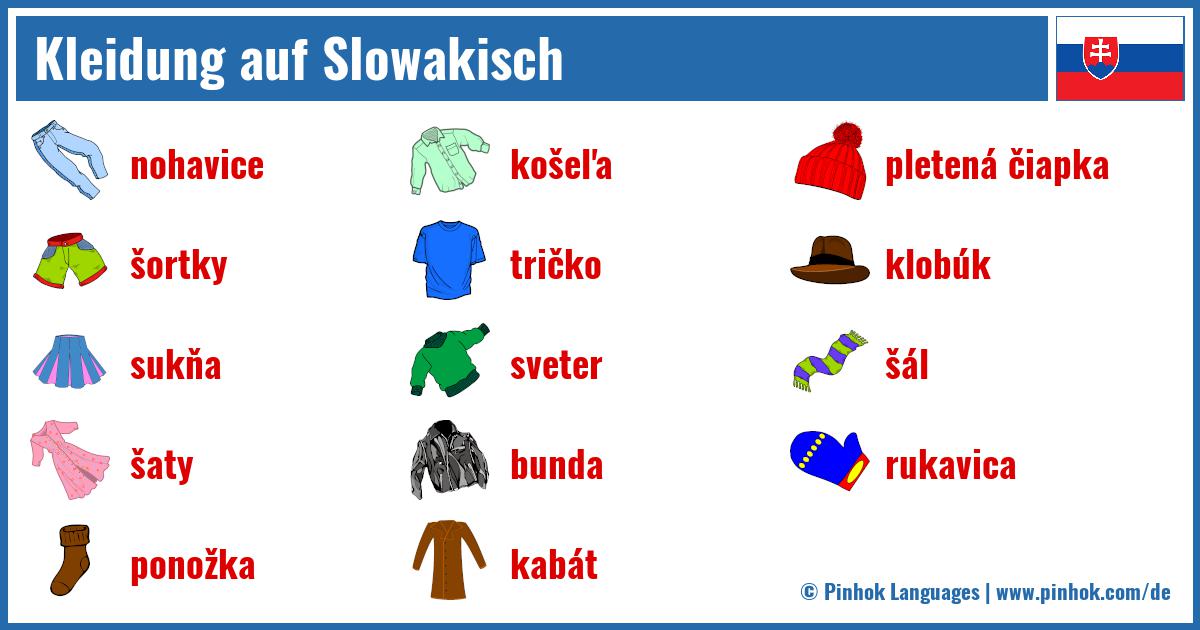 Kleidung auf Slowakisch