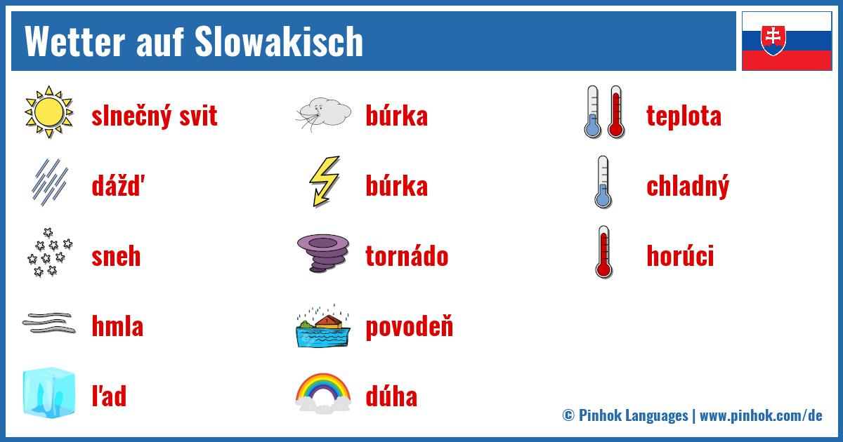 Wetter auf Slowakisch