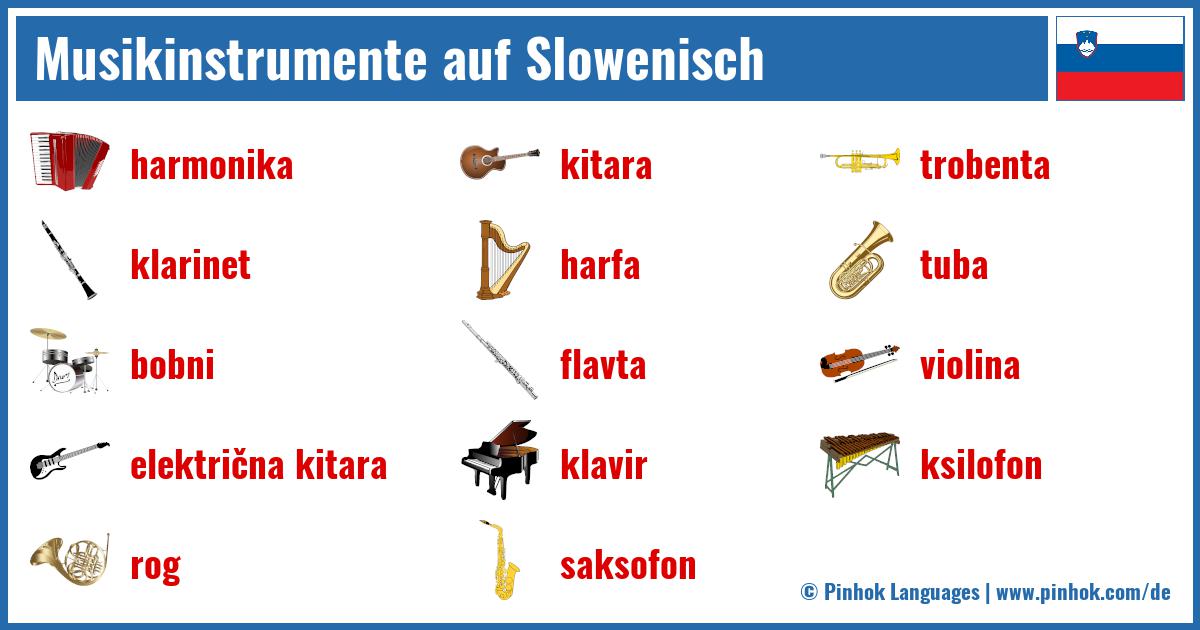 Musikinstrumente auf Slowenisch