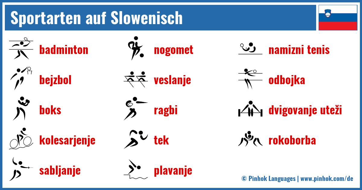 Sportarten auf Slowenisch