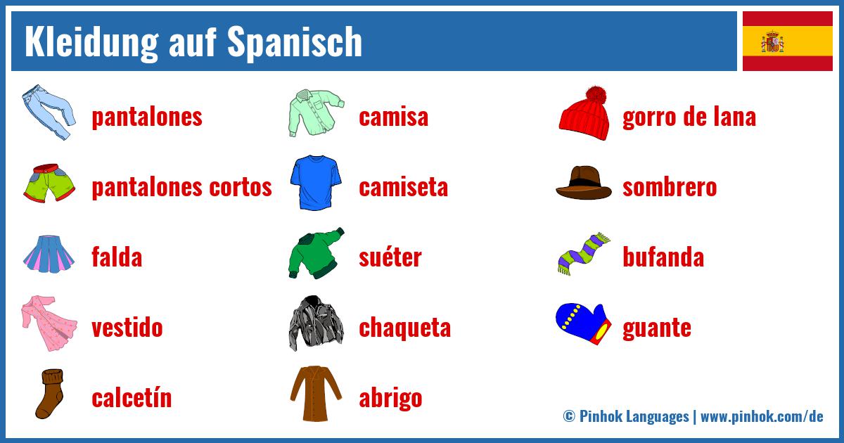 Kleidung auf Spanisch